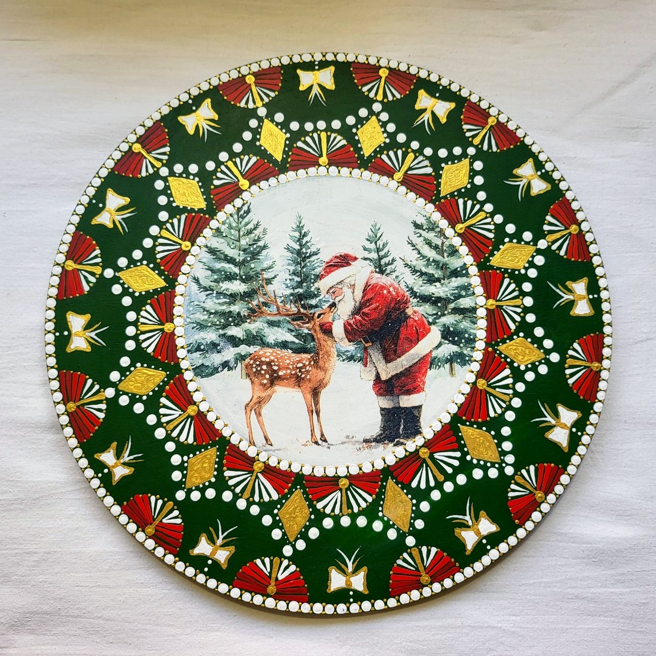 Mandala "Ternura de Natal" - Verde